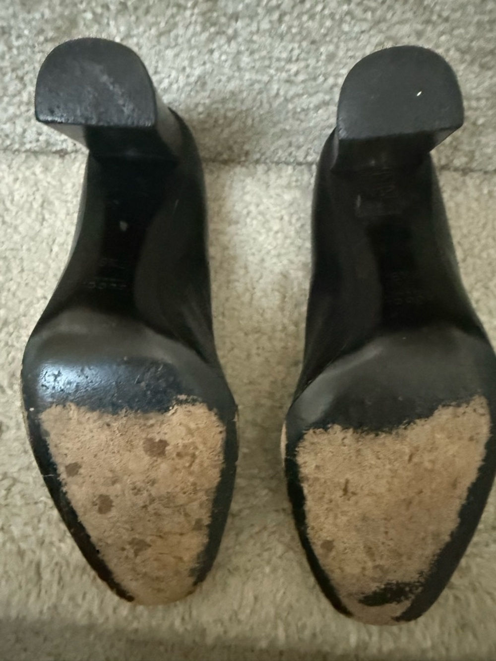 Gucci Black Leather Heels with Green and Red Web and Silver GG - Picture 4 of 5